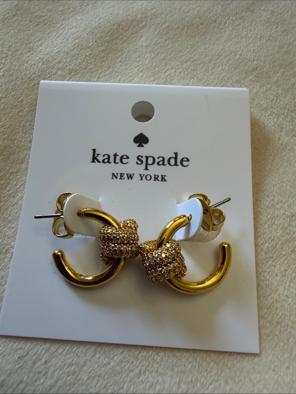 kate spade new york Ropes & Knots Pave Huggies
